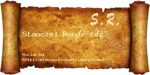 Stanczel Renátó névjegykártya